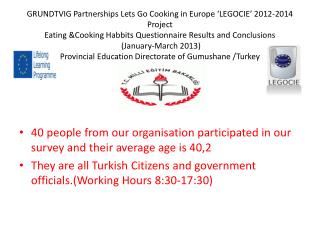 40 people from our organisation participated in our survey and their average age is 40,2