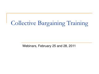 Collective Bargaining Training