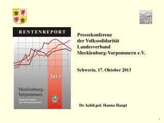 Pressekonferenz der Volkssolidarität Landesverband Mecklenburg-Vorpommern e.V.