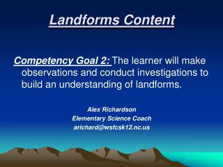 Landforms Content