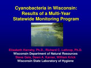 Cyanobacteria in Wisconsin: Results of a Multi-Year Statewide Monitoring Program
