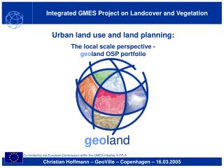 Integrated GMES Project on Landcover and Vegetation