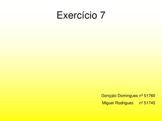 Exercício 7