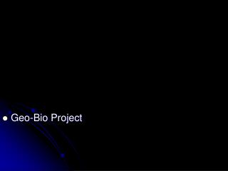 Geo-Bio Project