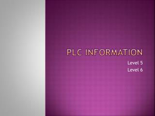 PLC Information