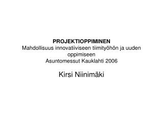 Kirsi Niinimäki