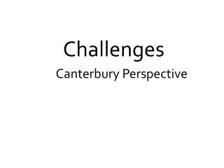 A Canterbury Perspective