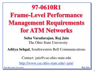 97-0610R1 Frame-Level Performance Management Requirements for ATM Networks