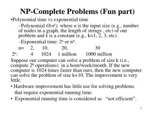 NP-Complete Problems (Fun part)