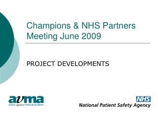 Champions &amp; NHS Partners Meeting June 2009