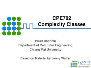 CPE702 Complexity Classes