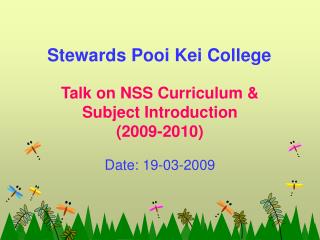 Talk on NSS Curriculum &amp; Subject Introduction (2009-2010)