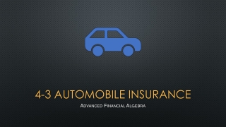 4-3 Automobile Insurance
