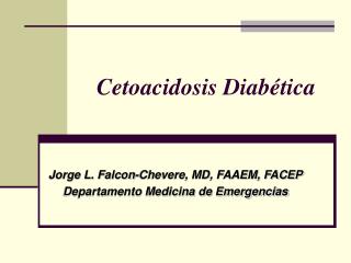 Cetoacidosis Diabética