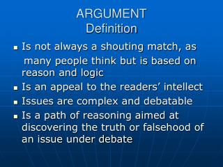 ARGUMENT Definition