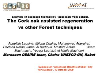 Symposium “Assessing Benefits of SLM – key for success”, 19 October 2009