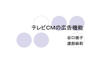 テレビＣＭの広告機能