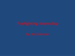 Firefighting Internship