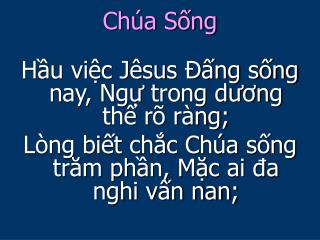 Chúa Sống