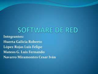 SOFTWARE DE RED