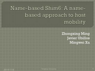 Name-based Shim6: A name-based approach to host mobility