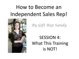 How to Become an Independent Sales Rep!