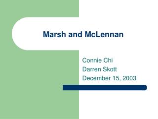 Marsh and McLennan