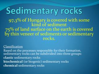 Sedimentary rocks