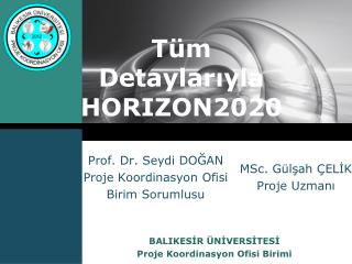 Tüm Detaylarıyla HORIZON2020