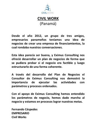 CIVIL WORK (Panamá)