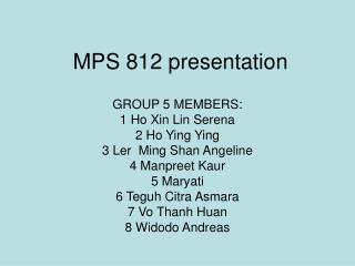 MPS 812 presentation