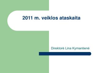 2011 m. veiklos ataskaita