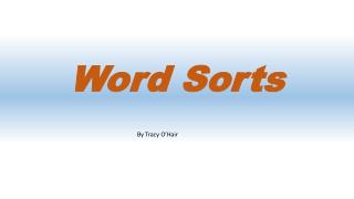 Word Sorts