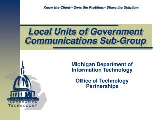 Local Units of Government Communications Sub-Group