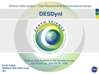 Science Data System – Data Requirements and Conceptual Design DESDynI
