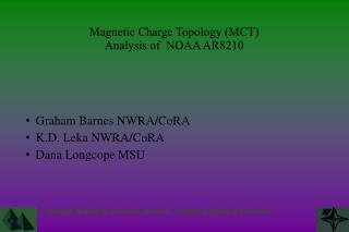 Magnetic Charge Topology (MCT) Analysis of NOAA AR8210