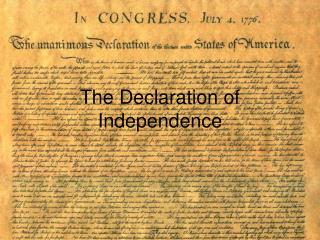 The Declaration of Independence