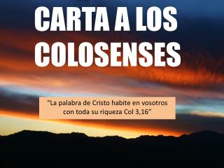 CARTA A LOS