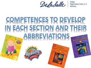 COMPETENCES TO DEVELOP IN EACH SECTION and their abbreviations