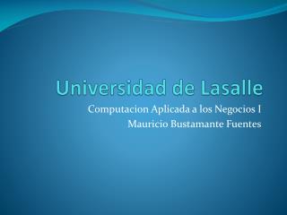 Universidad de Lasalle