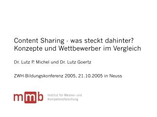 Content Sharing - was steckt dahinter? Konzepte und Wettbewerber im Vergleich