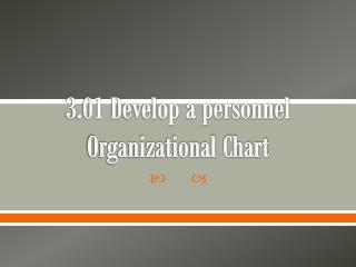 3.01 Develop a personnel Organizational Chart