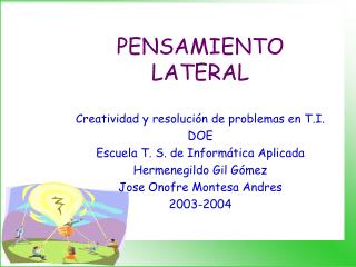 PENSAMIENTO LATERAL