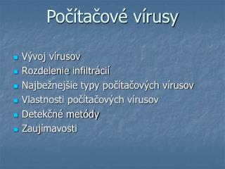 Počítačové vírusy