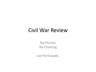 Civil War Review