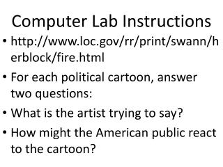 Computer Lab Instructions