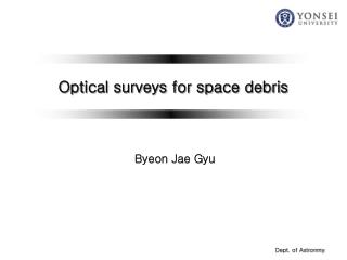 Optical surveys for space debris