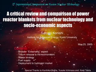 Satoshi Konishi Institute for Advanced Energy, Kyoto University May.25, 2005