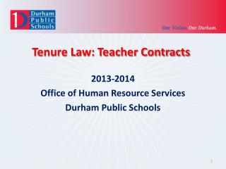 Tenure Law: Teacher Contracts