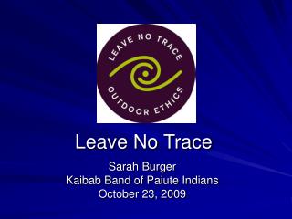 Leave No Trace